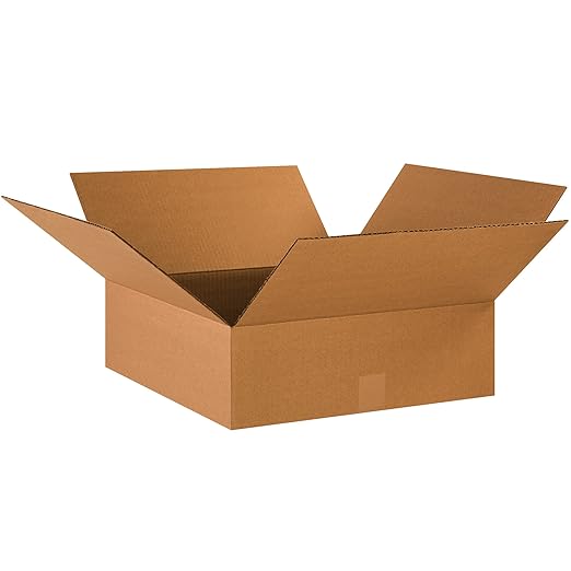TAPE LOGIC 18 x 18 x 6 Corrugated Cardboard Boxes, Flat 18"L x 18"W x 6"H by TapeLogic
