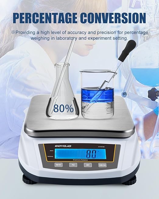 GOYOJO Digital Analytical Balance and Lab Scale, 5000g Capacity, 0.01g Precision - Image 5
