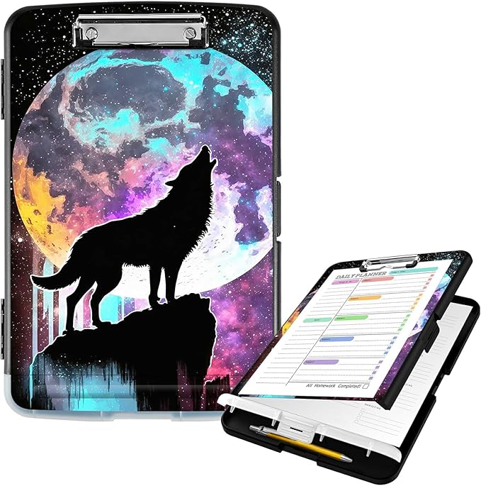 Clipboard with Storage High Capacity Plastic Nursing Clipboards with Pen Holder by Unknown