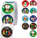 SHYGO® 1“ Christmas Envelope Seal Stickers Embossed Foil, Merry Christmas by LOVELIFETOGETHER