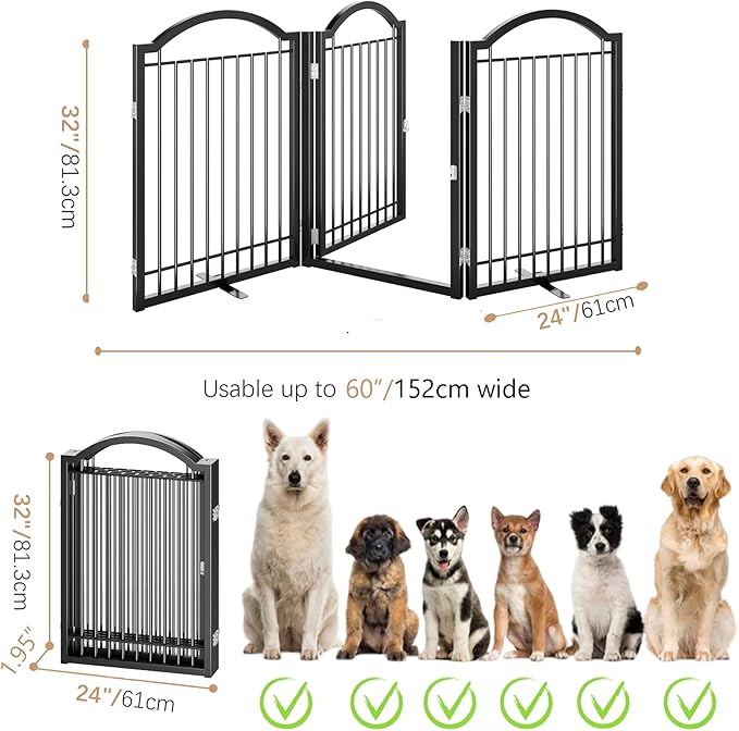 BHG Metal No-Assembly Freestanding Dog Gate - Image 4