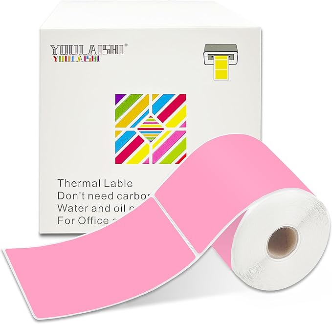 3 X 5 Inch Printable Waterproof Rectangle Color Coding Labels, 300 Per Roll by YOULAISHI