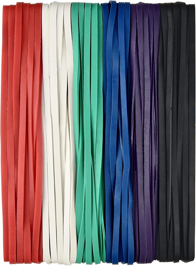 Large Heavy Duty Latex Rubber Bands 12 Inches Trash Can Bands Strong Elastic by MOTOTO