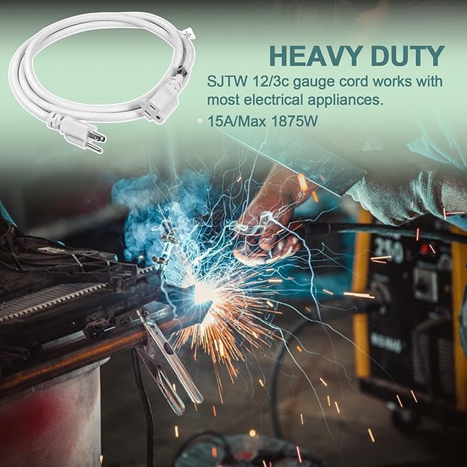 EP 3 Ft Indoor Extension Cord, 12/3 SJTW Heavy Duty Extension Cable - Image 5