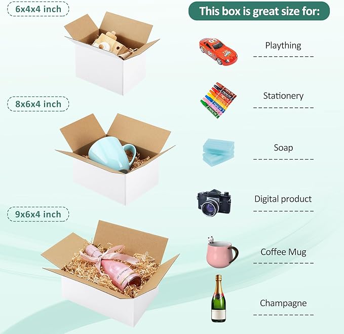 Eupako 30 Pack Small Shipping Boxes Assorted Sizes, Cardboard Boxes - Image 3