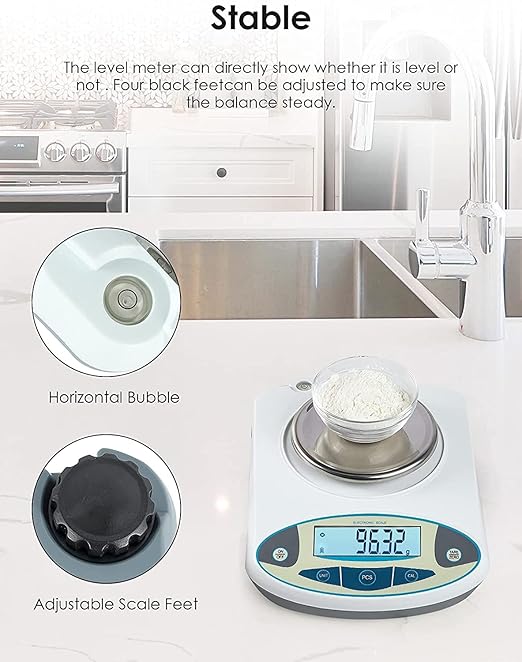 CGOLDENWALL Precision Lab Scale 1000g X 0.01g Digital Analytical Balance - Image 8