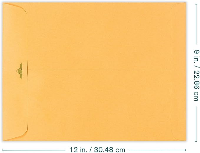 EnDoc Clasp Envelopes 9x12-15 Pack Brown Kraft Catalog Envelopes - Image 2