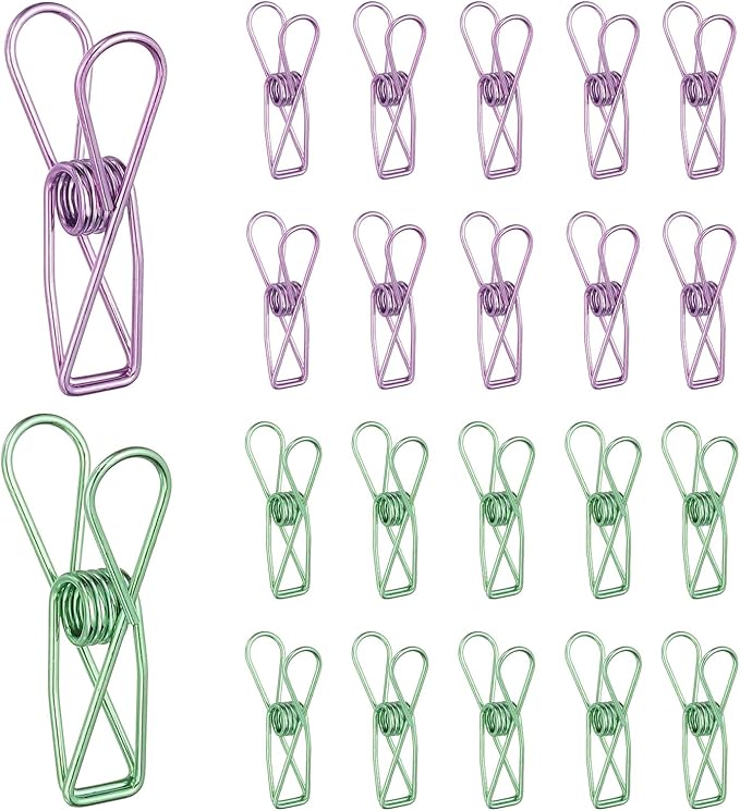 PATIKIL 50Pcs Paper Office Binder Clips, 1.26" Small Metal Wire Hollow Out by PATIKIL