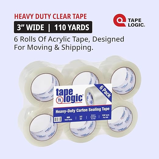 Tape Logic 3" x 110 yds Acrylic Packing Tape 2.2 Mil, & Office, Supplies - Image 2