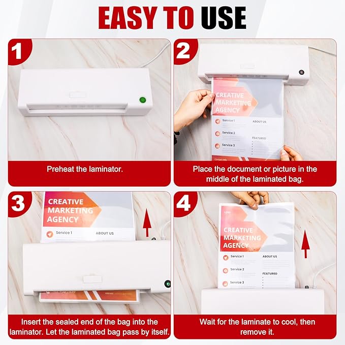 CAREGY Thermal Laminating Pouches, 250 Pack Laminating Sheets, 5 Mil, 9 x 11.5 - Image 5