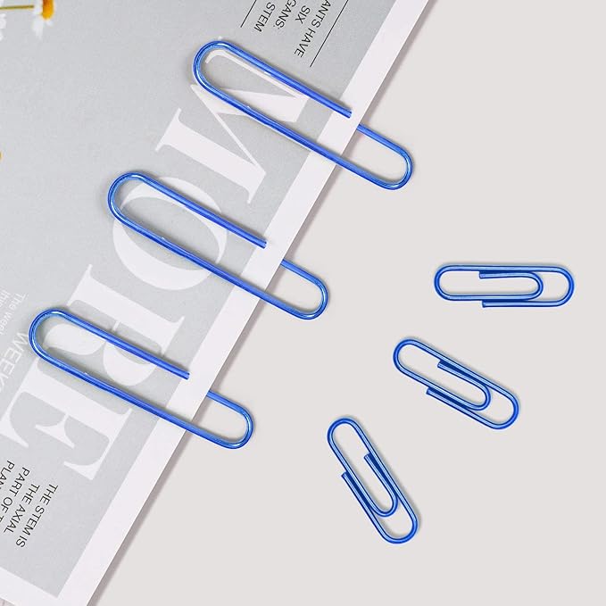 Vinaco Blue Jumbo Paper Clips, 100 Pack, 2 Inch, Durable & Rust Resistant - Image 5