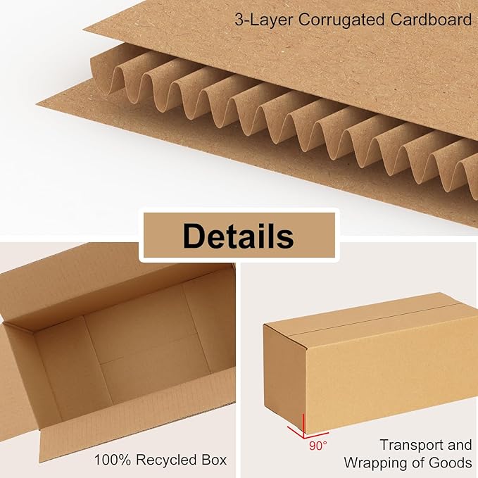 EdenseeLake 40 Pack 10x4x4 inches Shipping Boxes Corrugated Cardboard Boxes - Image 6