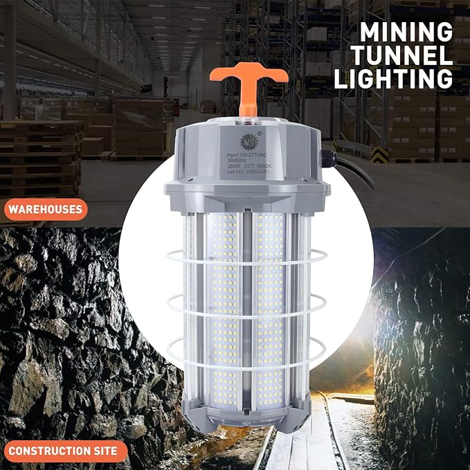 Led Temporary Work Light 280W, Portable Hanging Work Construction Lights - Image 7