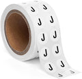 1000pcs Letter J Stickers, 0.5" Letter Sticker Dot Labels by SutterSigns