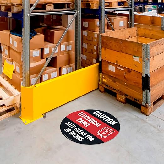Caution Electrical Panel Circle Floor 10x10 inches, Floor Decal Anti-Slip - Image 7