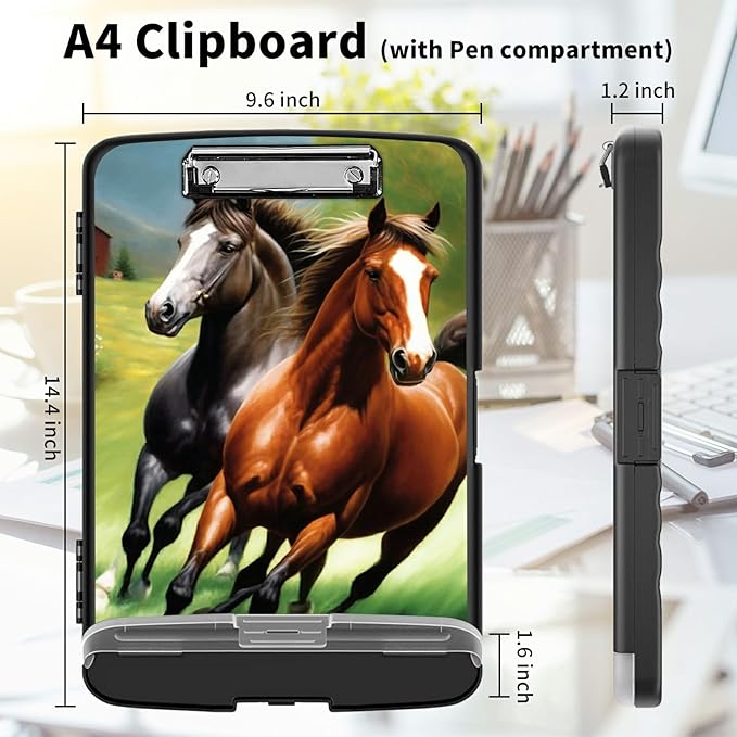 Clipboard with Storage High Capacity Plastic Nursing Clipboards with Pen Holder - Image 2