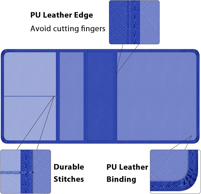 Car Insurance and Registration Holder, 5.5 x 5 Inch PU Leather Vehicle Glove - Image 5