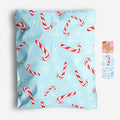 Christmas Poly Mailers 10x13 – Candy Canes – Waterproof, Tear-Resistant by PackageMint