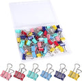 Ufmarine 60 Pcs Small Binder Clips 3/4 inch, Colored Small Paper Clips by Ufmarine