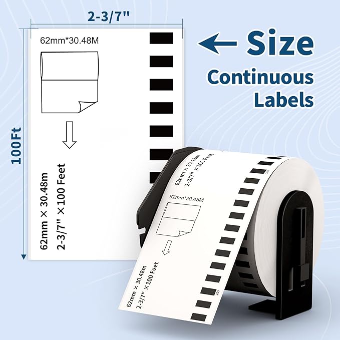 12 Rolls DK2205 Shipping Address Labels, Compatible - Image 2
