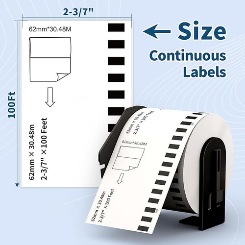 12 Rolls DK2205 Shipping Address Labels, Compatible - Image 2
