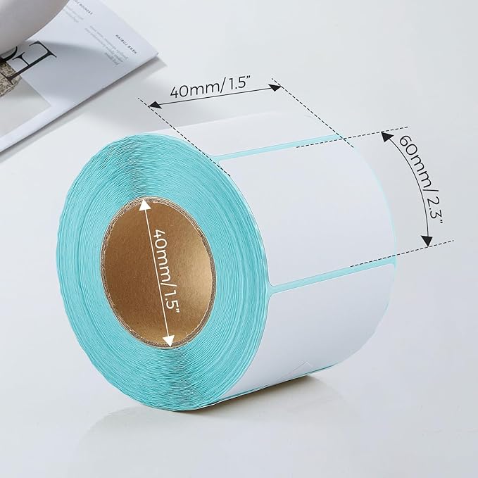 Bonvoisin Printing Scale Label Rolls, 58 X 40 mm, Barcode Label, 12 Rolls Per - Image 3