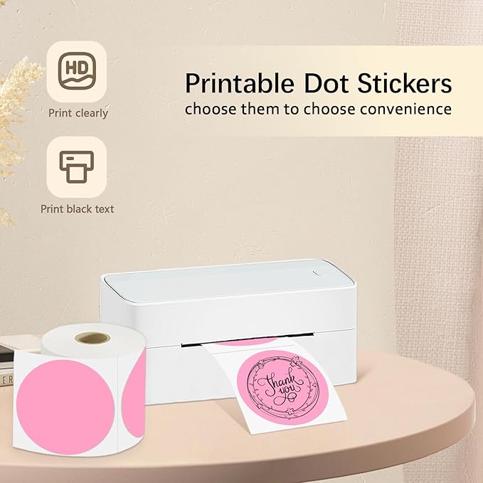 3 X 3 Inch Round Thermal Labels Circle Color Coding Labels Printable Waterproof - Image 2