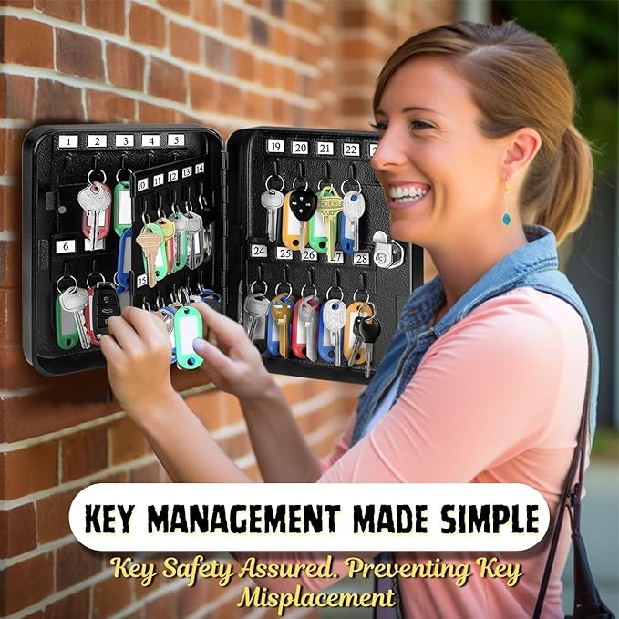 Flexzion Key Cabinet Key Lock Box Wall Mount - Image 9