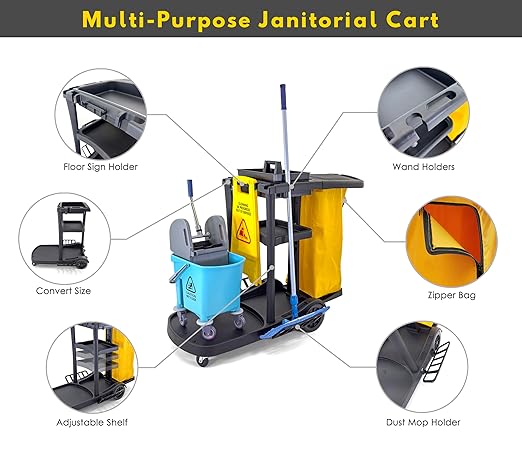 Commercial Housekeeping cart Janitorial cart - Image 2
