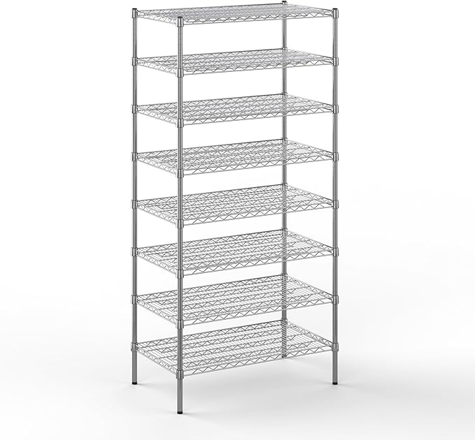21" Deep x 36" Wide x 74" Height Wire Shelving Kit | 8-Tier | NSF Commercial by Regal+Altair