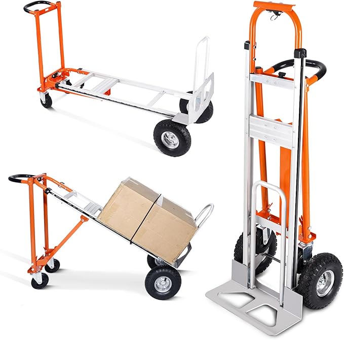 4-in-1 Convertible Hand Truck Dolly Cart, 770 lbs Heavy Duty Folding Hand Truck by KAFLLA