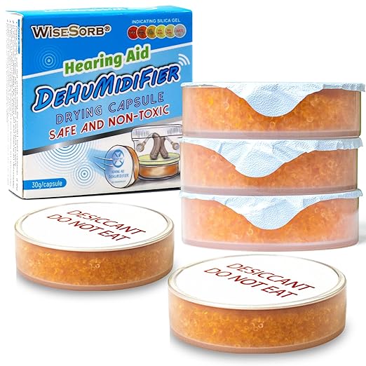 30 Gram 5 Packs Silica Gel Desiccant Canister, Moisture Absorbers by Wisesorb