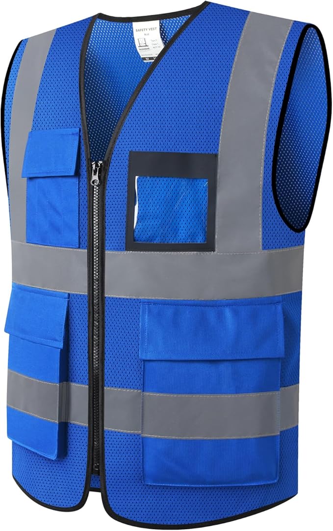 Hi Vis Reflective Safety Vest for Men Women Mesh High Visibility Vest by Ekkosafety