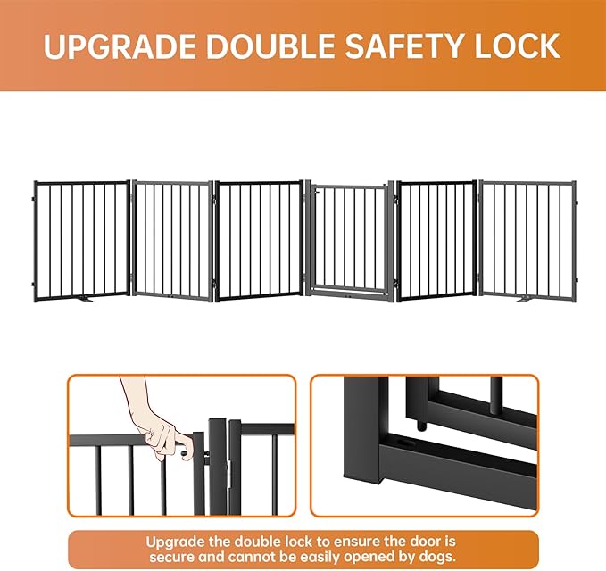 Full Metal Freestanding Dog Gate - Image 4