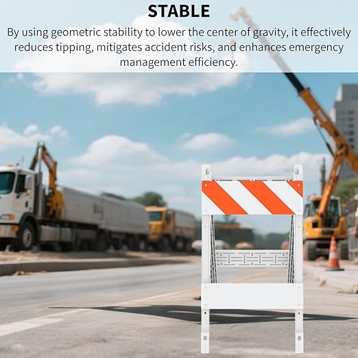 Type I Foldable Traffic Barricade, 1 Pack Folding Road Safety Sign - Image 5
