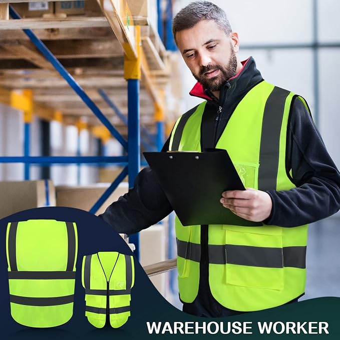 JaGely 15 Pack Reflective Safety Vests - Image 6