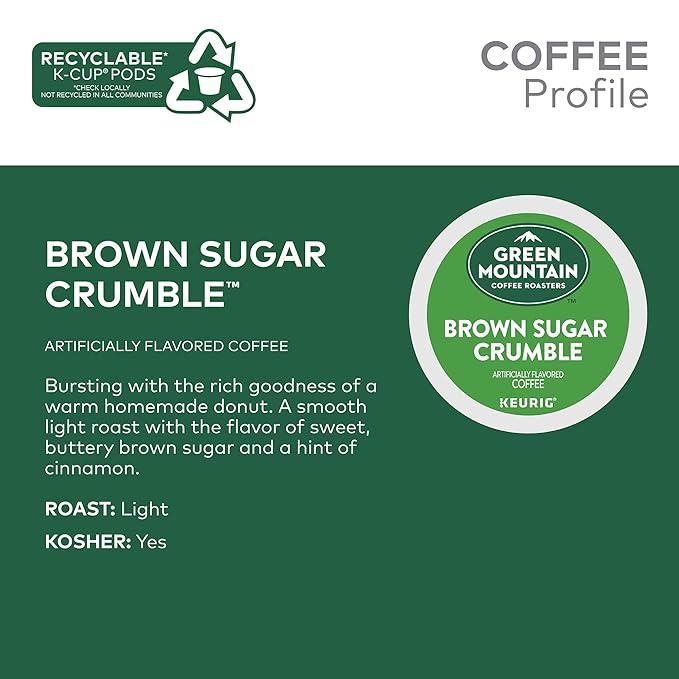Green Mountain Coffee Roasters Brown Sugar Crumble Coffee, Keurig Single Serve - Image 3