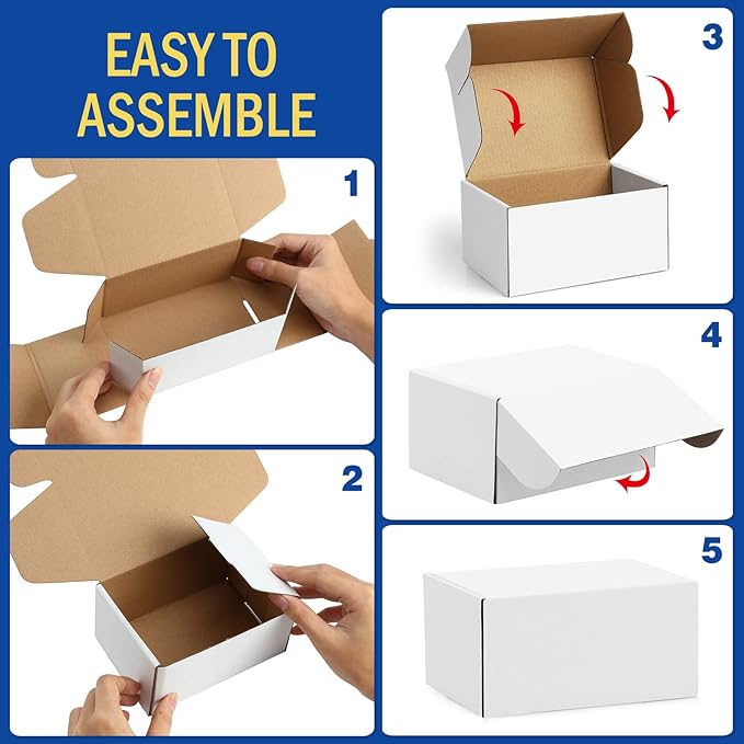 Shipping-Boxes-11x8x2 Inches: 25 Pack-Cardboard-Boxes-for-Packaging, Corrugated - Image 3
