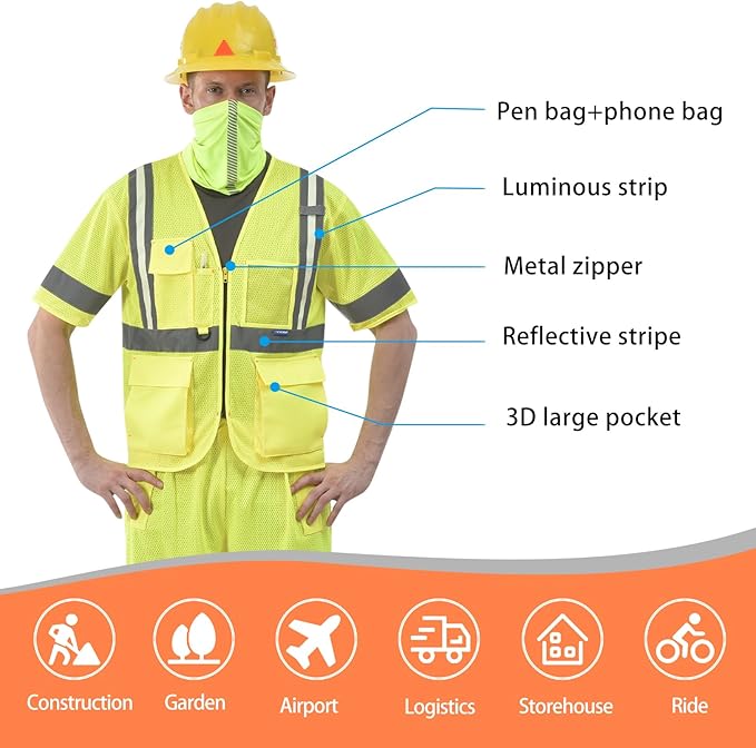 A-SAFETY High Visibility Reflective Safety Vest Customize Logo - Image 4