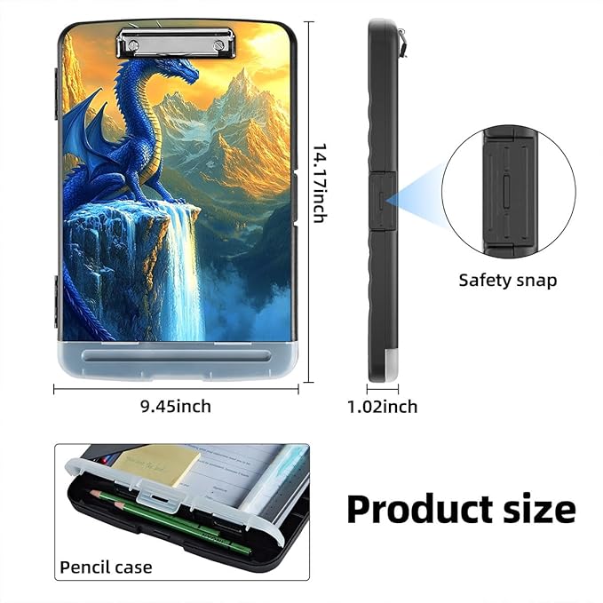 Clipboard with Storage Box & Pen Holder, Heavy Duty Clip Boards 8.5x11 - Image 2