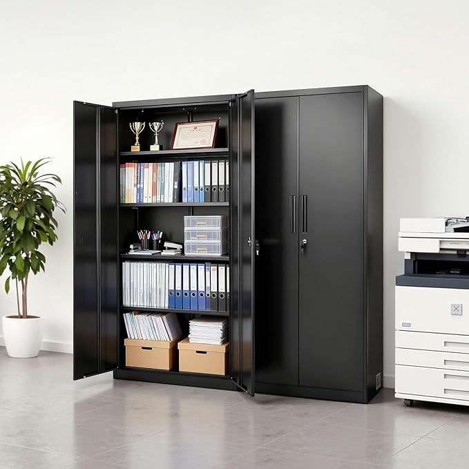 VEVOR Metal Storage Cabinet, Steel Garage Cabinet - Image 2