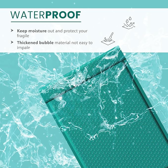 Green Poly Bubble Mailers 8.5x14.5 inch #3 | Self Seal Padded Envelopes | - Image 6