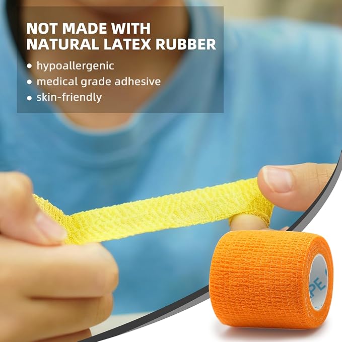 OK TAPE Self Adherent Cohesive Bandages Wrap 24Packs, Non-Woven Self Adhesive - Image 9