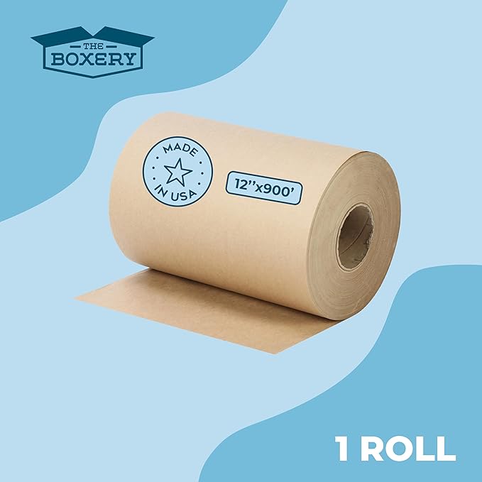The Boxery Kraft/Brown Kraft Paper Roll, 12” x 10, 800”-40lb. Thickness-Brown - Image 3