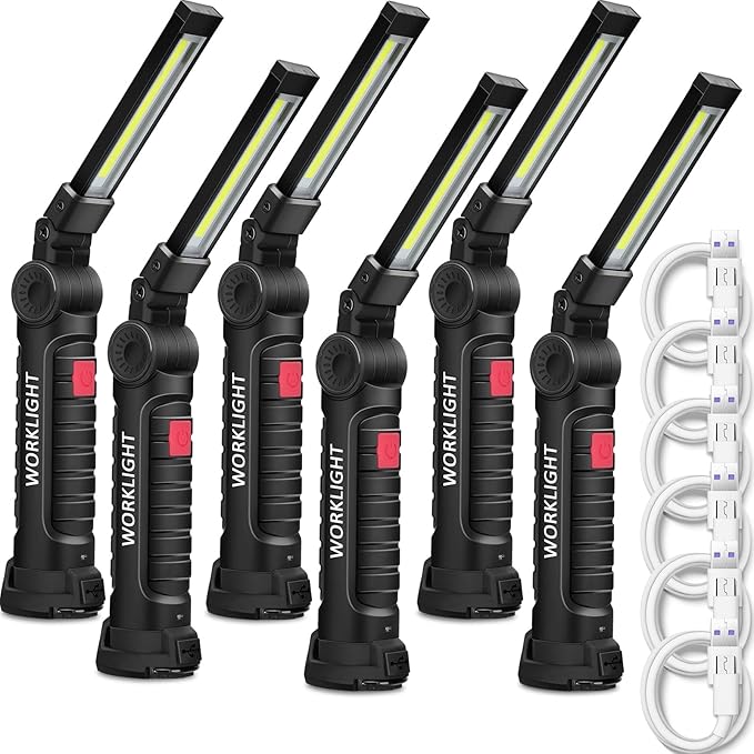 Mudder 6 Pcs Rechargeable LED Work Light by Mudder