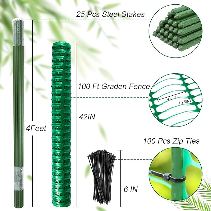 Plastic Fencing Temporary Fence, Snow Fence 4x100 - Image 2