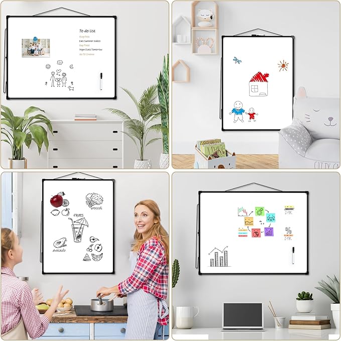 MaxGear White Board for Wall 24" x 18", Double Sided Dry Erase Board, Magnetic - Image 8