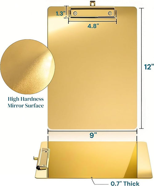 2 Pack Heavy Duty Metal Clipboards, Stainless Steel Clip Board - Image 2