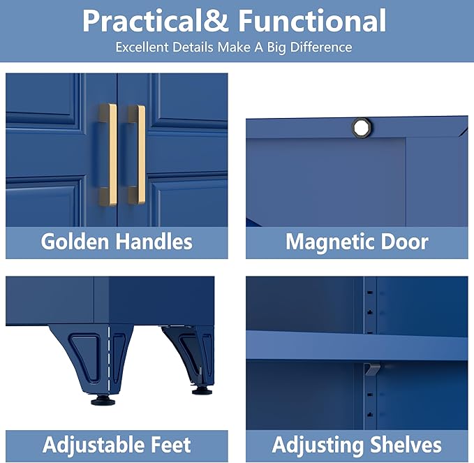 Metal Storage Cabinet, Large Cupboard - Image 7