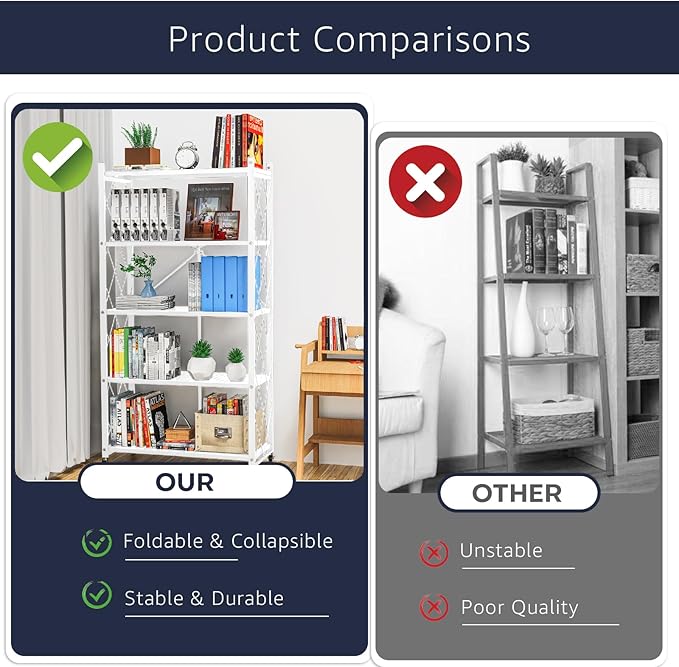 Lifetime Home 5-Tier Foldable Storage Shelf - Image 6